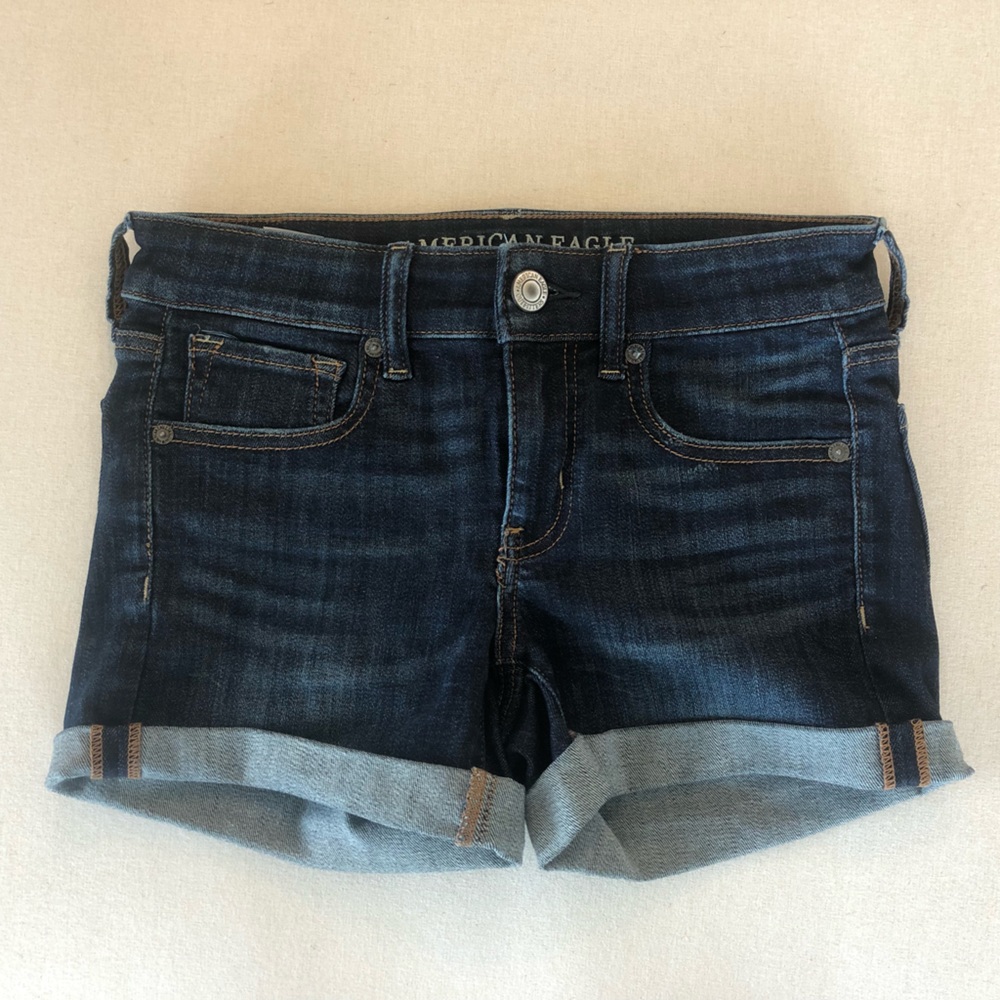 American Eagle stretch denim jean shorts 2 XS